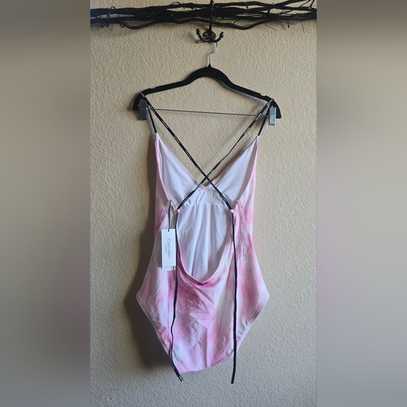 Pink Calvin Klein Swimwear Tie-Dye Women's NWT Bathing Suit - One Piece - Picture 2 of 4
